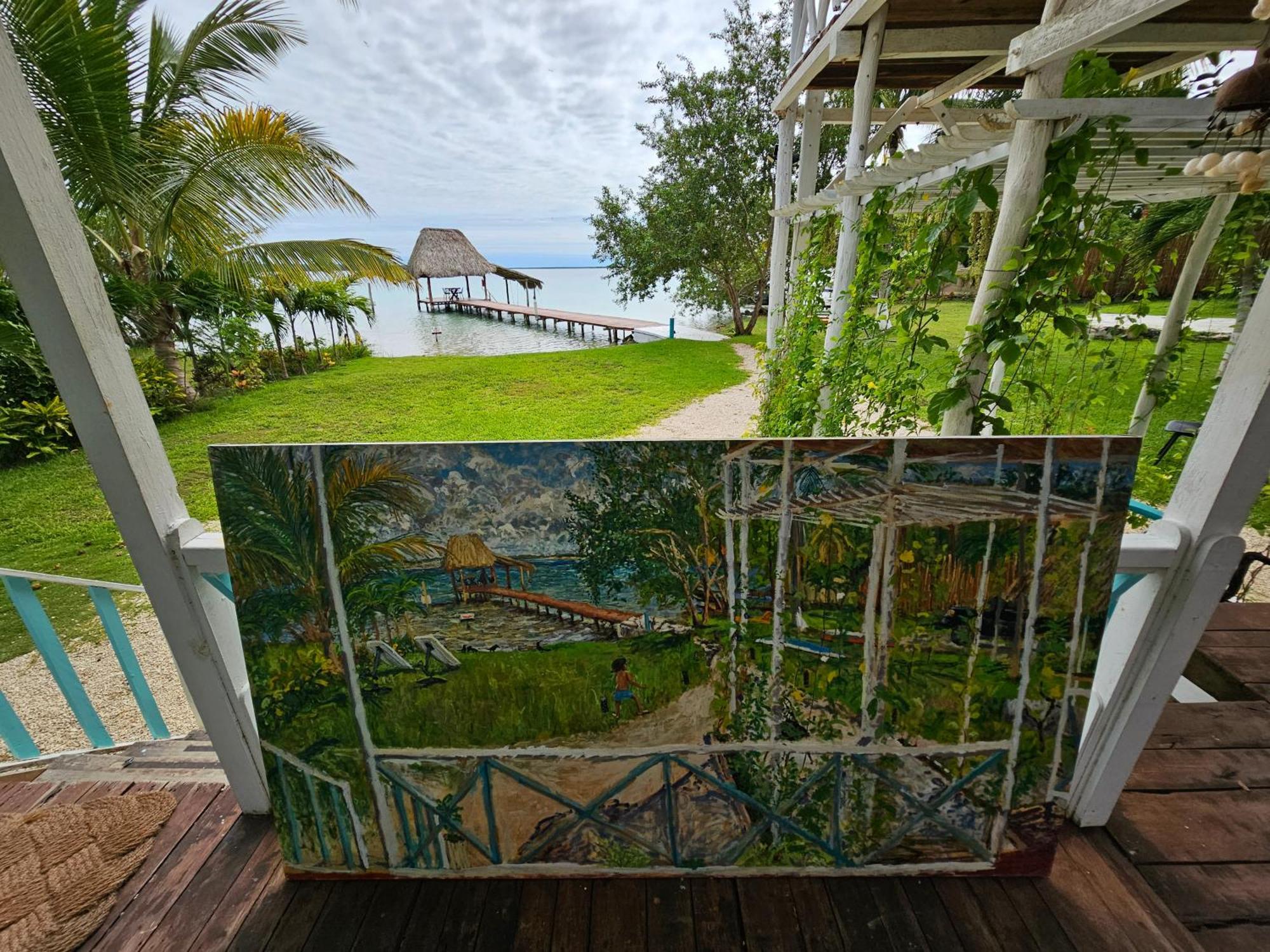 Cabana Con Muelle Privado En La Laguna De Bacalar Esterno foto